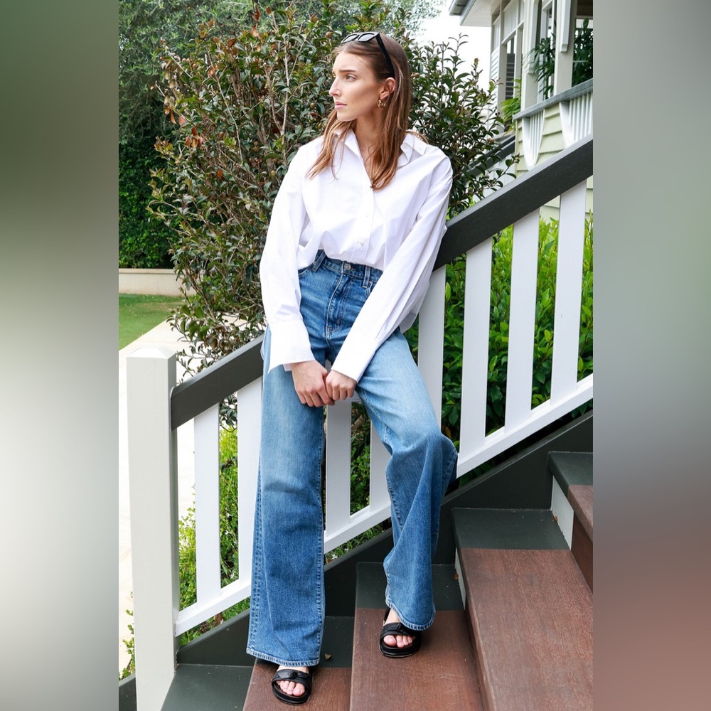 NWT Frame The Exaggerated Oversized Shirt Blouse - Picture 3 of 6